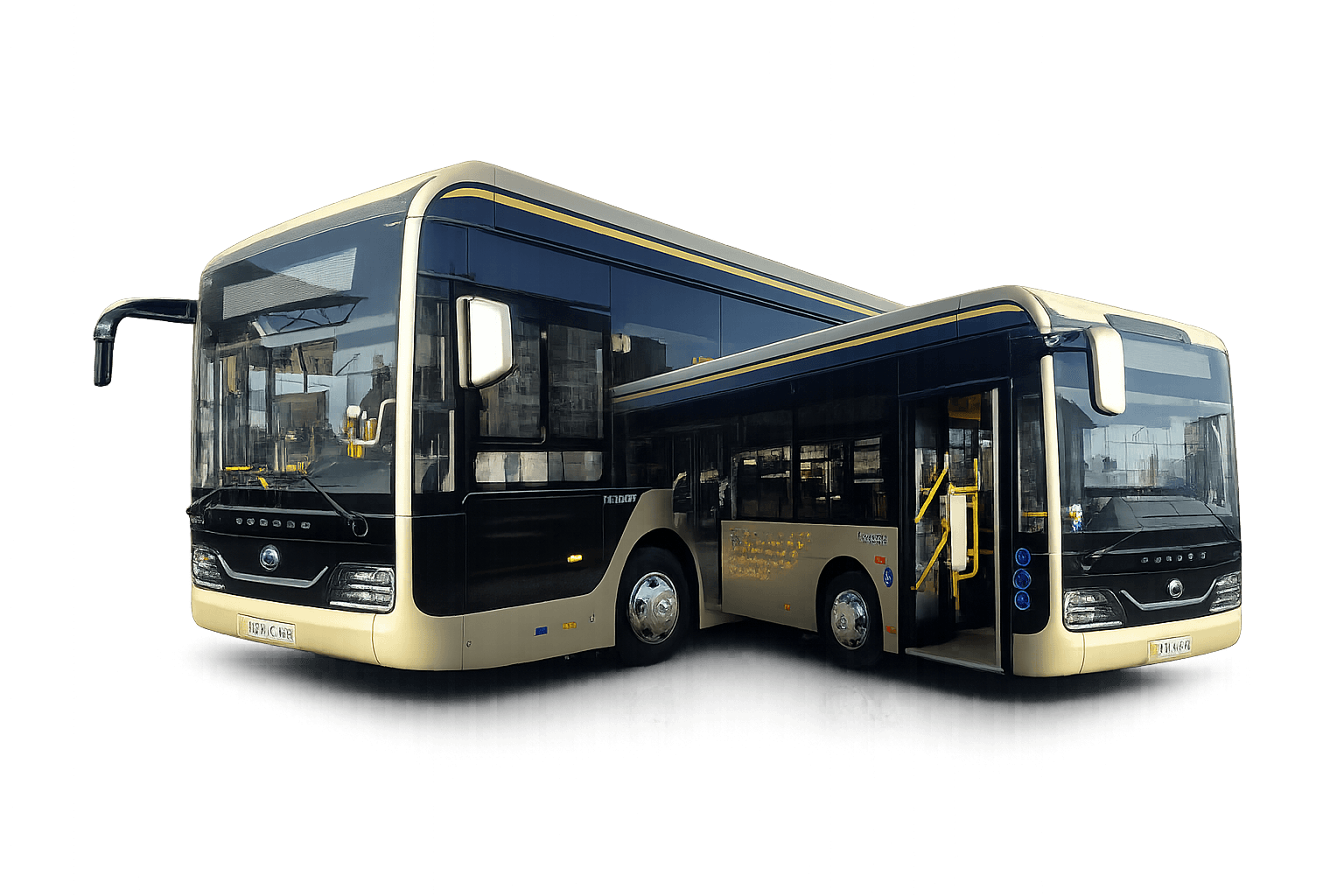 Public bus fleet in operation